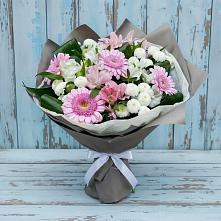 Букет цветов из:  Герберы, Альстромерии и Хризантемы #REPLACE_PRED# Баймаке