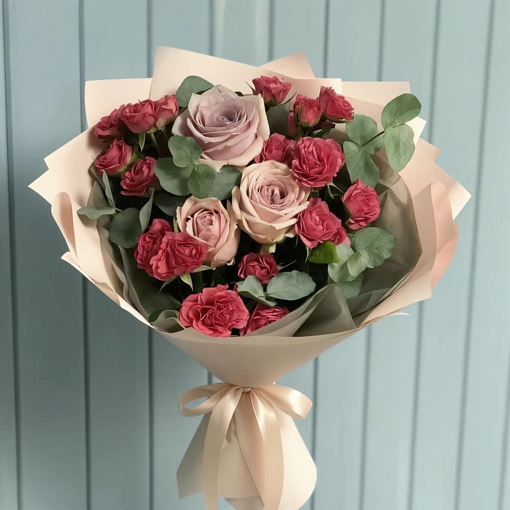 Букет цветов из: Гвоздики и Розы в Баймаке