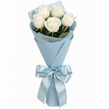 Букет 5 Белых роз Проуд в Баймаке