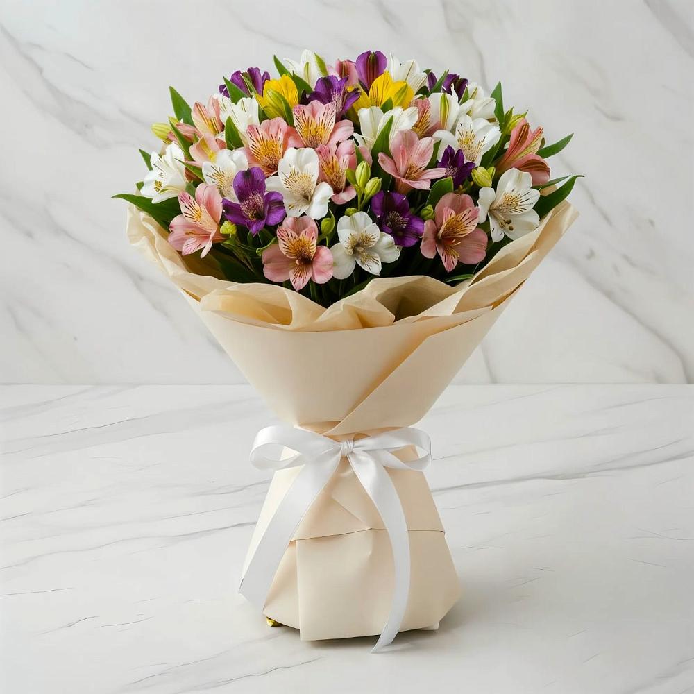 Букет цветов из: Альстромерии в Баймаке