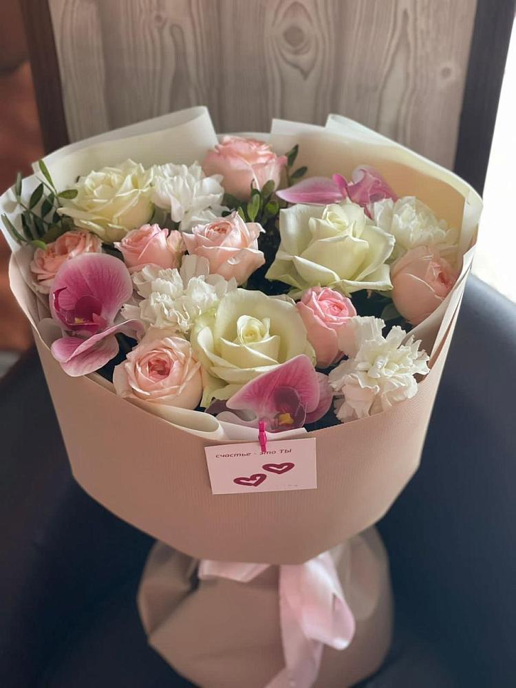 Букет цветов из: Орхидеи, Розы и Гвоздики в Баймаке