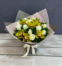 Букет цветов из:  Орхидеи и Розы в Баймаке