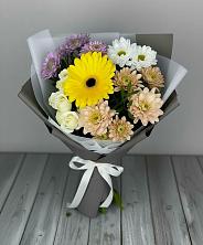 Букет цветов из:  Розы, Герберы и Хризантемы в Баймаке