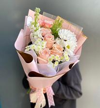 Букет цветов из:  Хризантемы и Розы в Баймаке