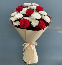 Букет цветов из:  Розы и Хризантемы в Баймаке