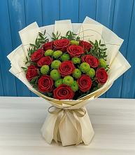 Букет цветов из:  Розы и Хризантемы в Баймаке