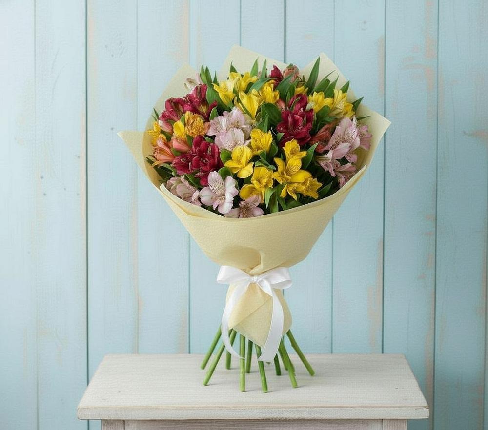 Букет цветов из: Альстромерии в Баймаке