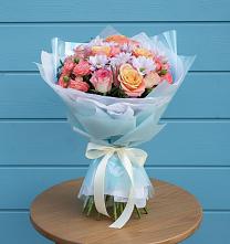 Букет цветов из:  Хризантемы и Розы в Баймаке