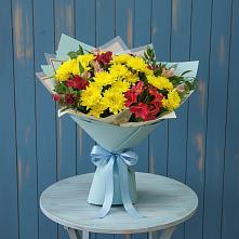 Букет цветов из:  Альстромерии и Хризантемы в Баймаке